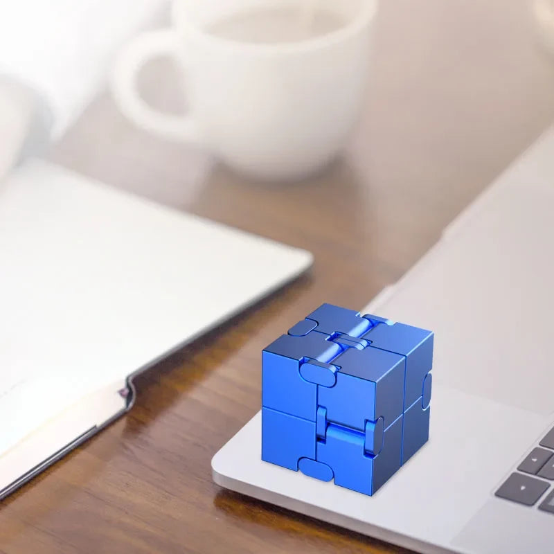 Metal Magic Cube Stress Relief Toy Travel-Friendly Puzzle Focus