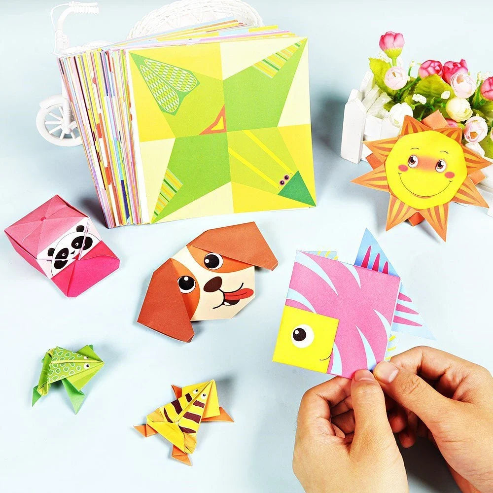 Origami Montessori Craft Kits for Kids - Educational Paper Art with Cartoon Animals, Fun DIY Activity for Boys & Girls