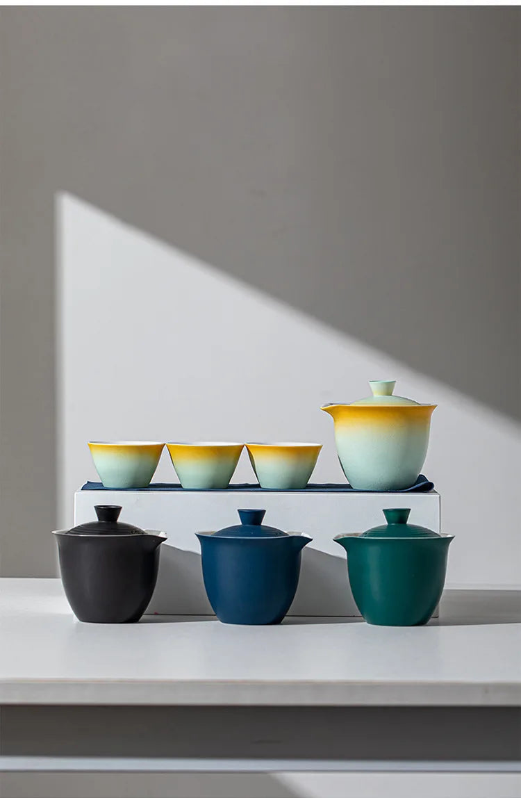 Travel-Friendly Ceramic Travel Tea Kit With Case Gift Kit