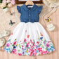 girls' Breathable dress - lace-up sling, sleeveless, flowy, polyester, for summer