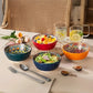 Bohemian Ceramic Bowls Kit Floral Serving Bowls Multi-Use