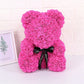 Rose Faux Teddy Bear with Gift Box and Lights - Romantic Anniversary or Valentine's Day Gift, Wedding Decor