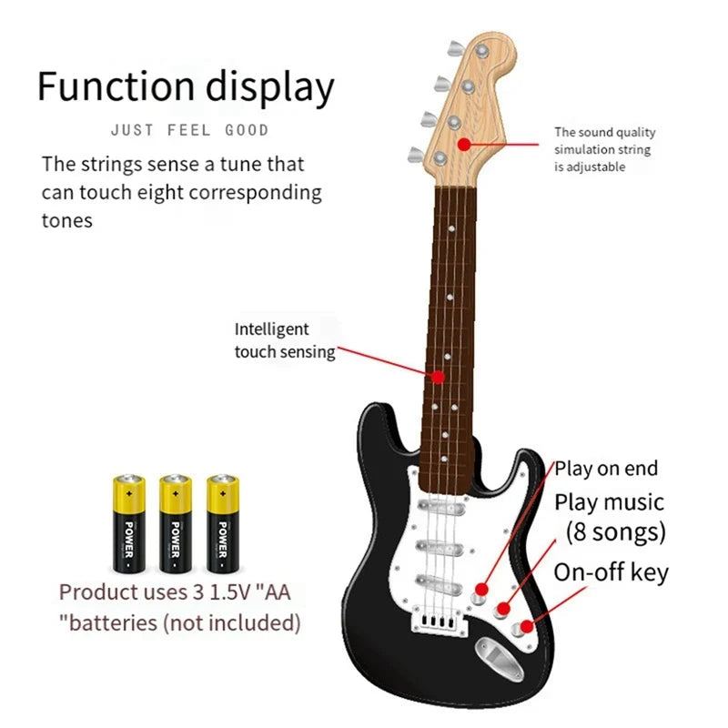 4-String Motor-Driven Guitar Toy for Kids - Travel-Friendly Musical Instrument, Great Gift for Young Musicians