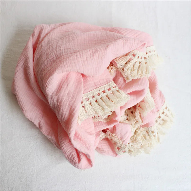 Baby Swaddle Blanket 100 Percent Cotton Muslin Newborn Floral Print Quilt Swaddle Fall 2025 Breathable Plush Gift
