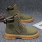 Casual Retro High Top Boots for Men - Winter Chunky Lace-Up Motorcycle Ankle Footwear