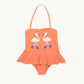 Light unisex one-piece swimsuit - casual cut, nylon, beach & pool wear for kids