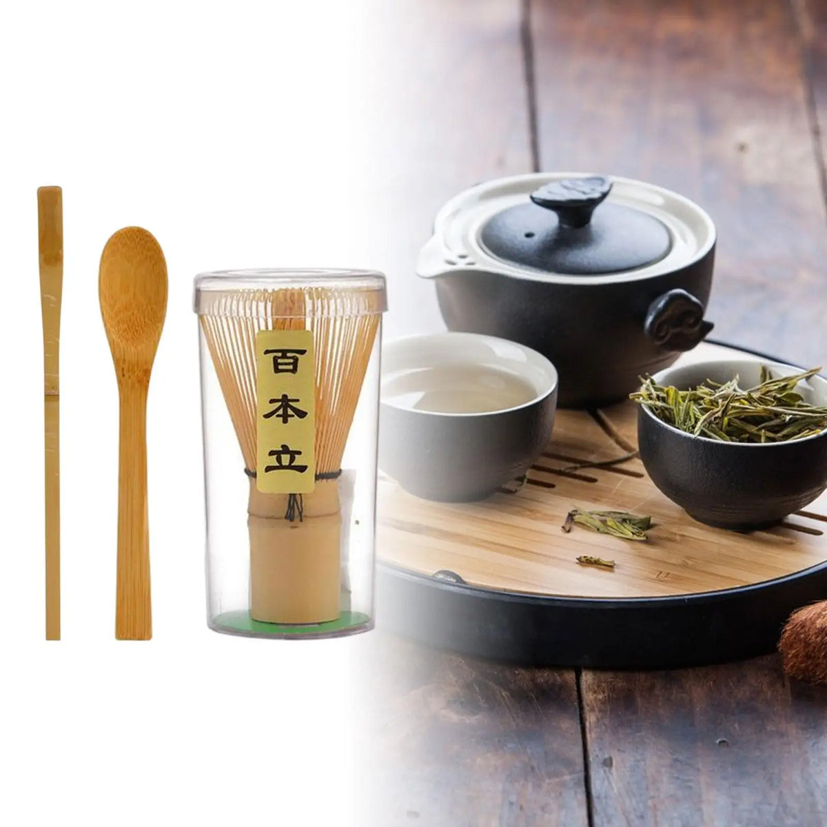 Matcha Bamboo Whisk Starter Kit Ceremonial Tea Eco Gift