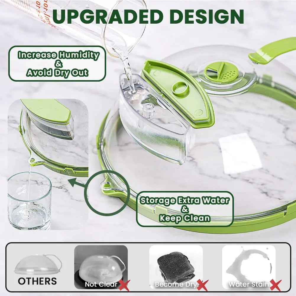 Cover Microwave 10 Inch Clear Splatter Cover With Steamer