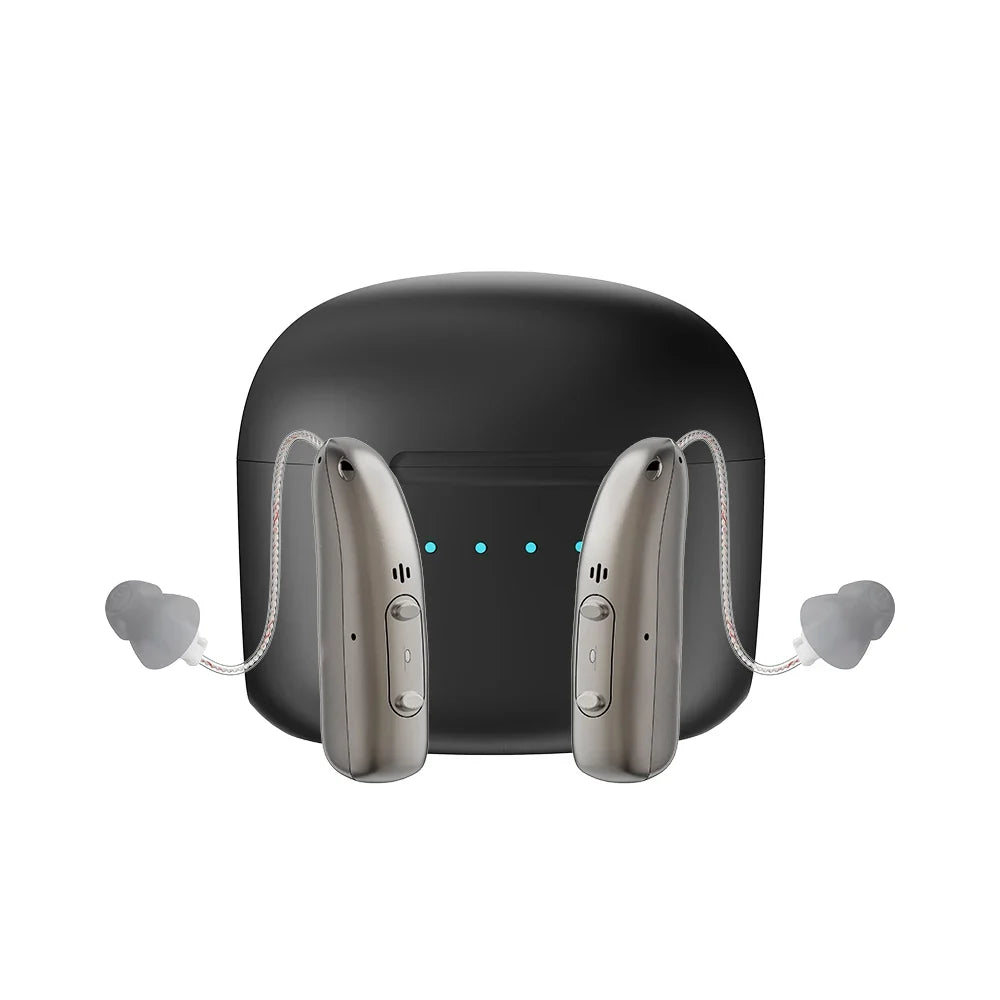Hearing Aid Battery-Powered Digital BTE With Flexible Volume Travel-Friendly Senior Sound Amplifier