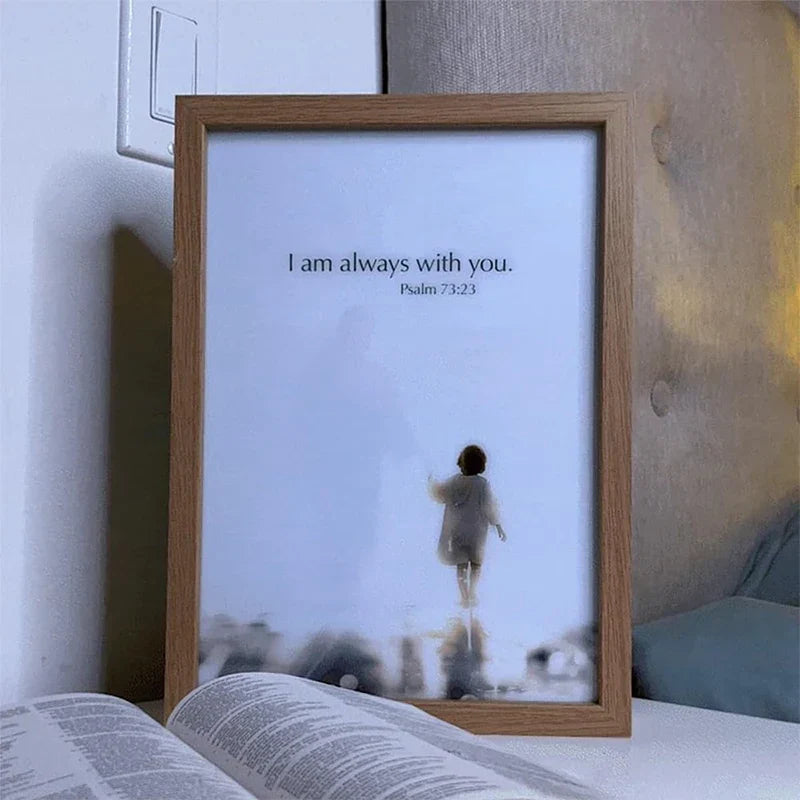 LED Jesus 4D Wall Art Lamp Picture Frame PVC Devotional