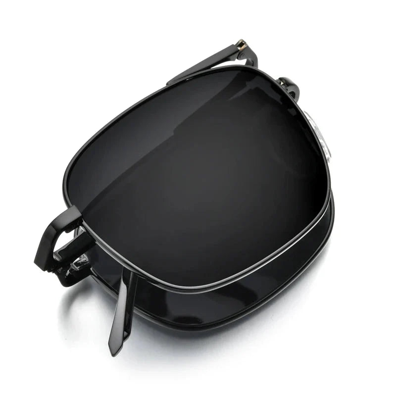 Sunglasses Polarized Titanium Folding Square Frame Ultralight Travel Eyewear Summer 2026 UV Protection