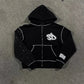 Relaxed Oversized Men Hoodie - Boxy Patchwork, Cotton Street