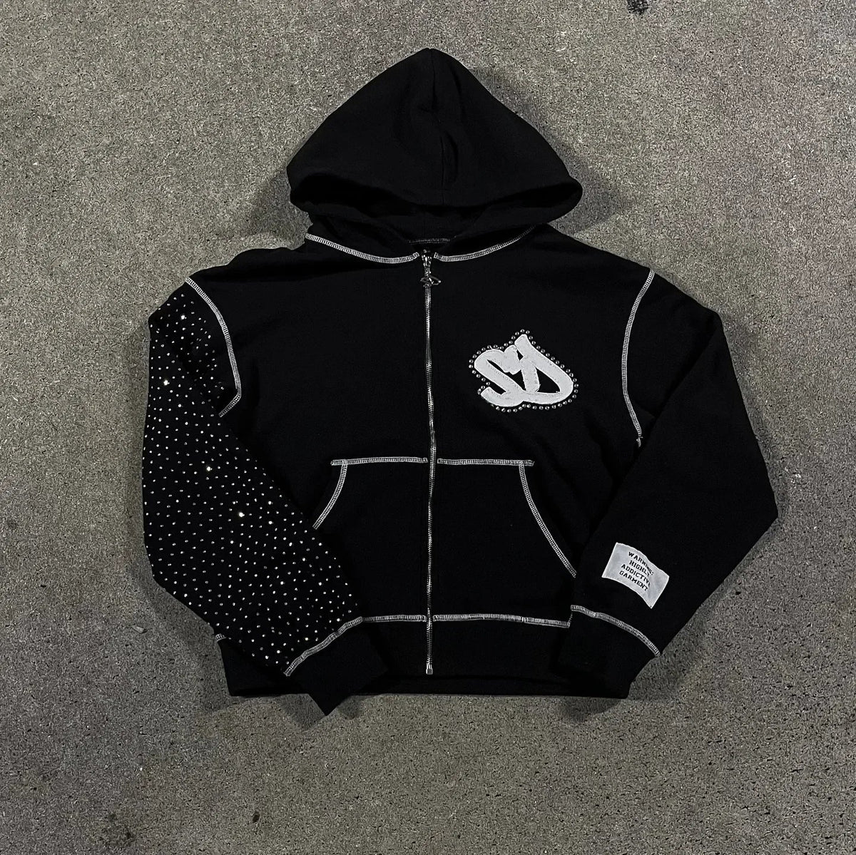 Relaxed Oversized Men Hoodie - Boxy Patchwork, Cotton Street