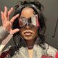 Punk Oversized Rimless Sunglasses for Men and Women, Hip Hop Sport Shades