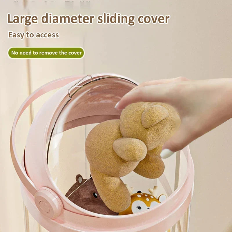Toy2025 Edition Storage Tube Transparent Doll Organizer Kids Room Vertical Space Saving Visibility Gift Back To School