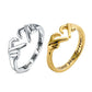 Heart Ring Hollow Double Layer Open Flexible Ring Romantic Jewelry Gift 2026 Valentine Gift Trend