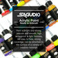 Airbrush2026 Edition Acrylic Paint Kit - 8-Color Water Based Paints for Nail Art, Wood and Fabric DIY Crafts Spring