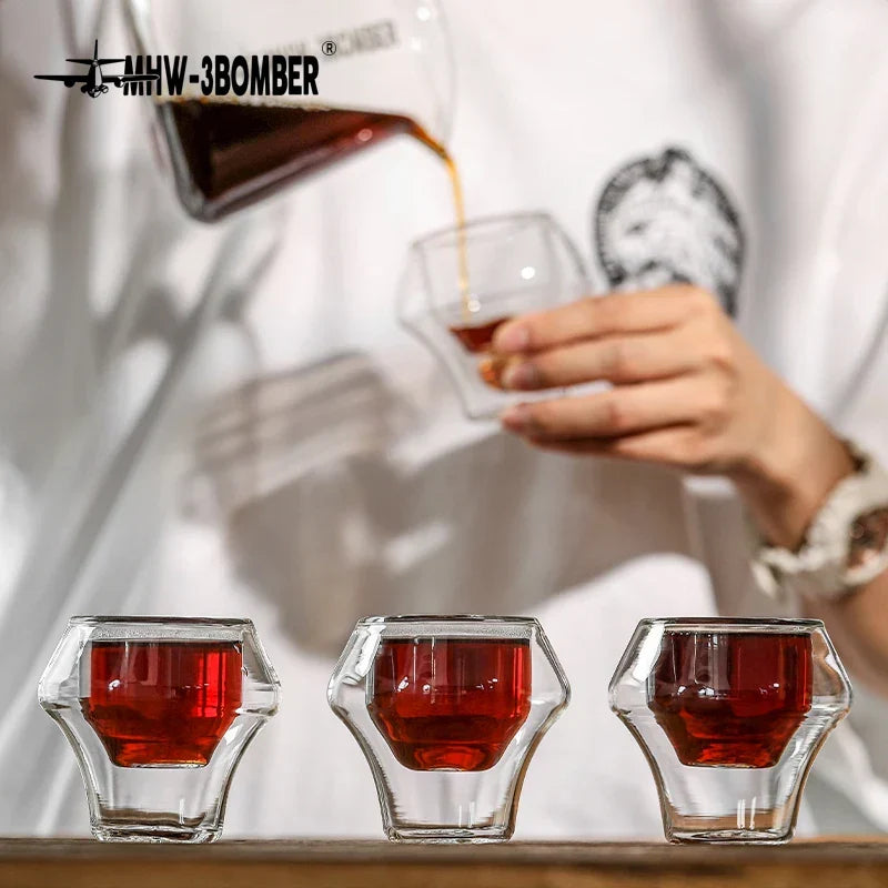 Wall Double Glass Espresso Cup Anti Scald Reusable Tea Mug Shot Glass, TikTok Viral Fall 2025 Artful Serving