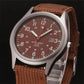 Field Quartz Watch Nylon Strap Military Style Date Luminous