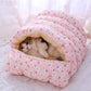 Cat Bed Cocoon Plush Coral Fleece Nest Indoor Winter 2025 Cozy Snuggly Warm Retreat For Cats
