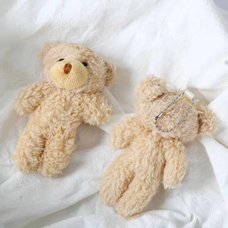 Cute 12cm Plush Rabbit Keychain Doll - Plush Stuffed Animal Keychain Gift for Girls in Blush Pink