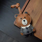 Bag Leather Charm No Face Keychain Black Cozy Cute Gift