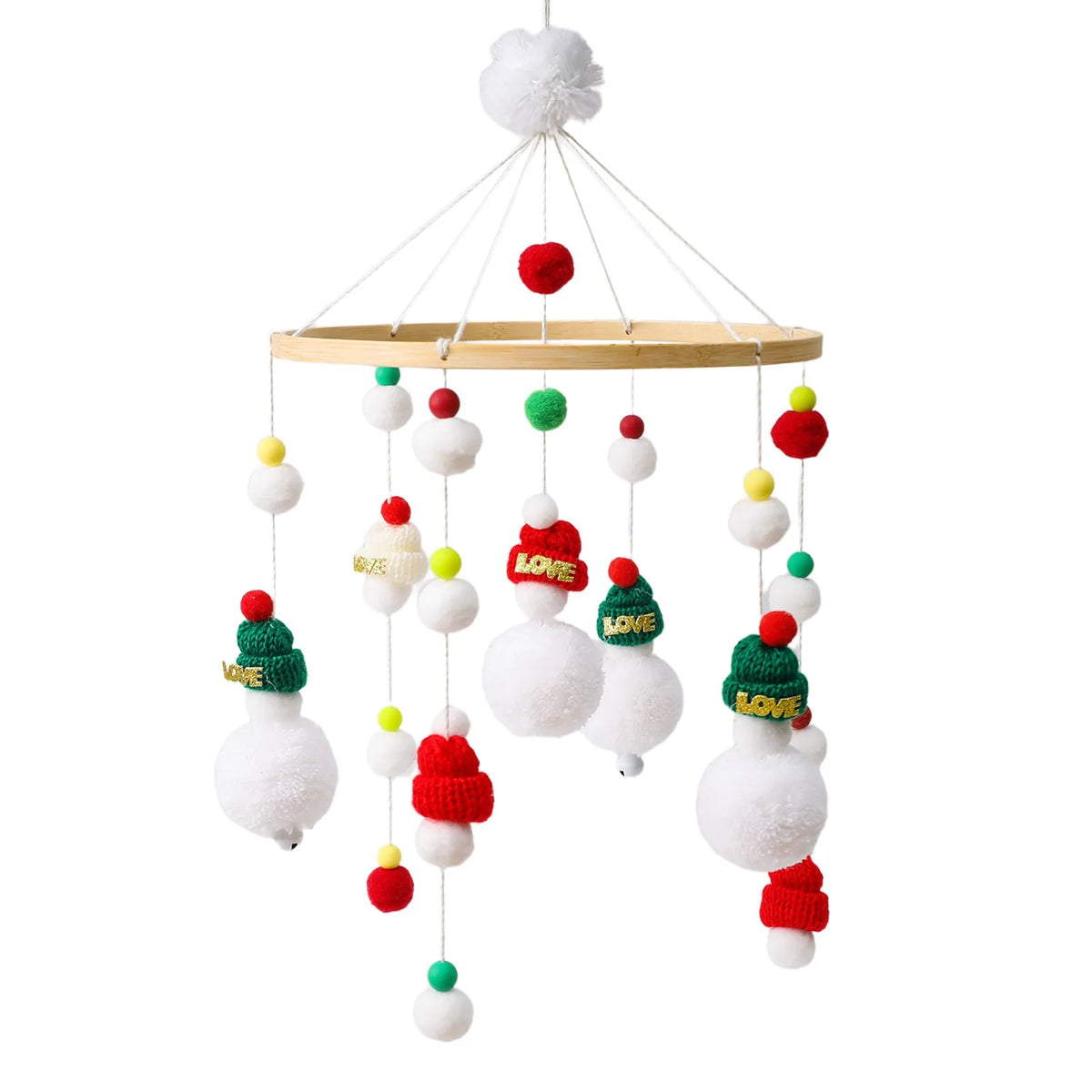 Mobile Baby Wooden Crib Hanging Toy Newborn Nursery Fall 2025 Soothing Music Developmental Gift