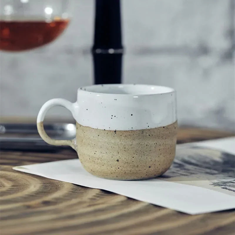 Ceramic Coffee Mug 170ml Frosted Stoneware Scandinavian Retro Minimalist Coffee Cup Fall 2025 Cozy Gift