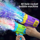 Motor-Driven 40-Hole Bubble Blaster Toy - Hand-Held Outdoor Fun for Kids, No Batteries or Bubble Option Needed