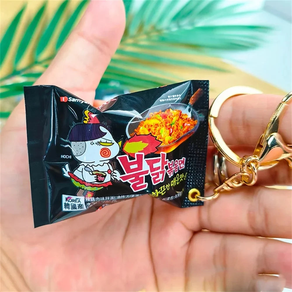 Noodle Instant Keychain Mini Snack Phone Charm Gift