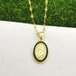 women's Timeless Virgin Mary pendant necklace - 18K gold-plated stainless steel link chain, for everyday wear