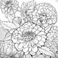 Coloring Art Book 20 Page Flower Graffiti Style Fall 2025 Trend Stress Relief Gift