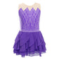 Light Girls' Leotard - Rhinestone Embellished, Mesh Skirt, Polyester/Nylon/Elastane, For Ballet, Gymnastics
