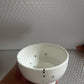 Bowl Ceramic 4 Inch Speckled White Retro Microwave Safe