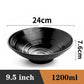 Bowl Ramen Black Plastic Japanese Style Noodle Bowl