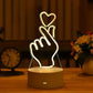 Romantic 3D LED Night Light Lamp - Kids Bedroom Decor, A Unique Valentine's Day Gift for Weddings
