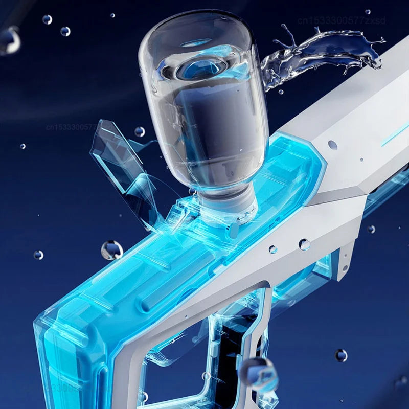 Water Blaster Cordless Dual Motor-Driven Water Gun Large Capacity 8m Range Burst Mode Summer 2025 Beach Kids Toy