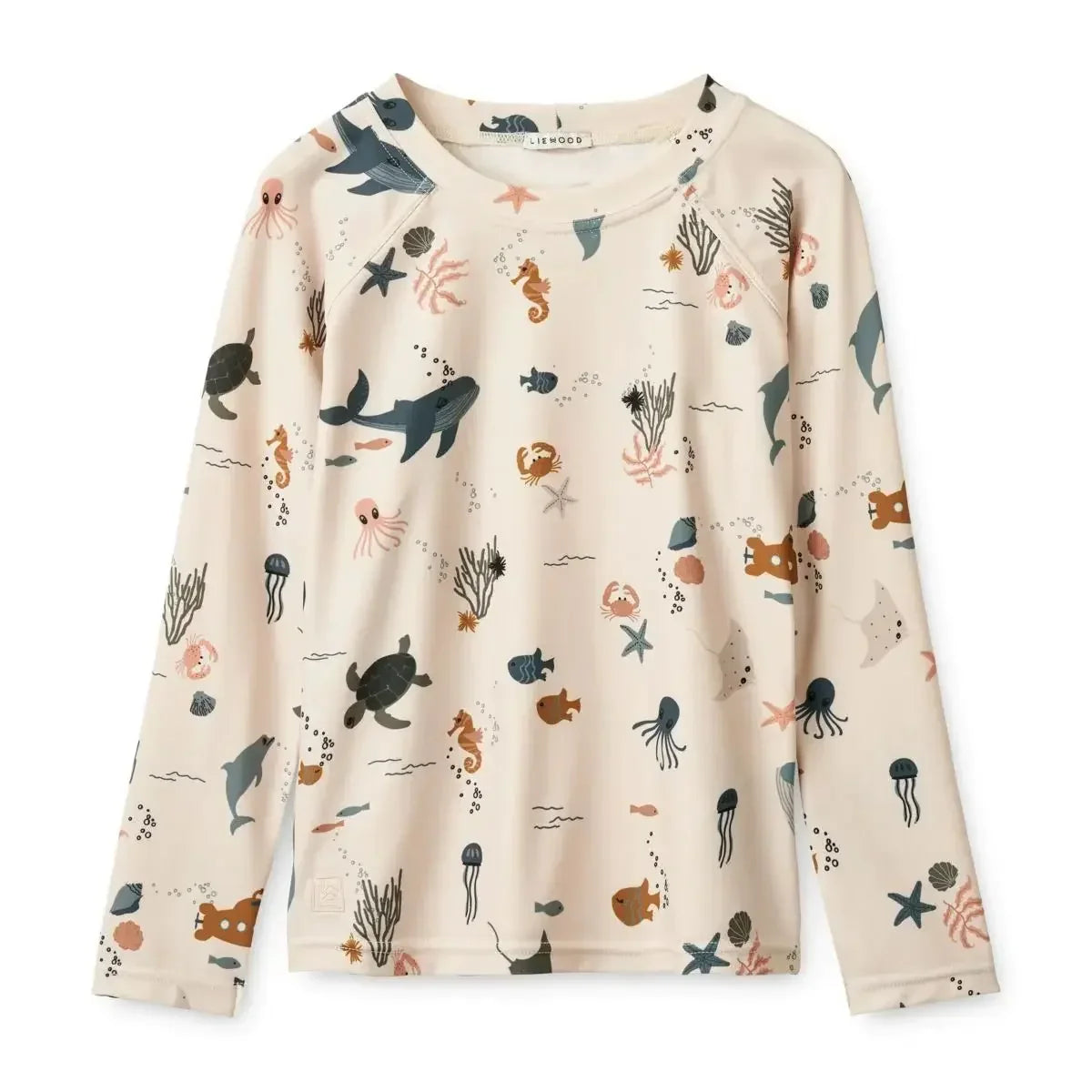 Rash Guard & Hat, Nylon, Cartoon Seagull Star Print, Beach Holidays – Fast-dry Kids’ Swimwear Kit