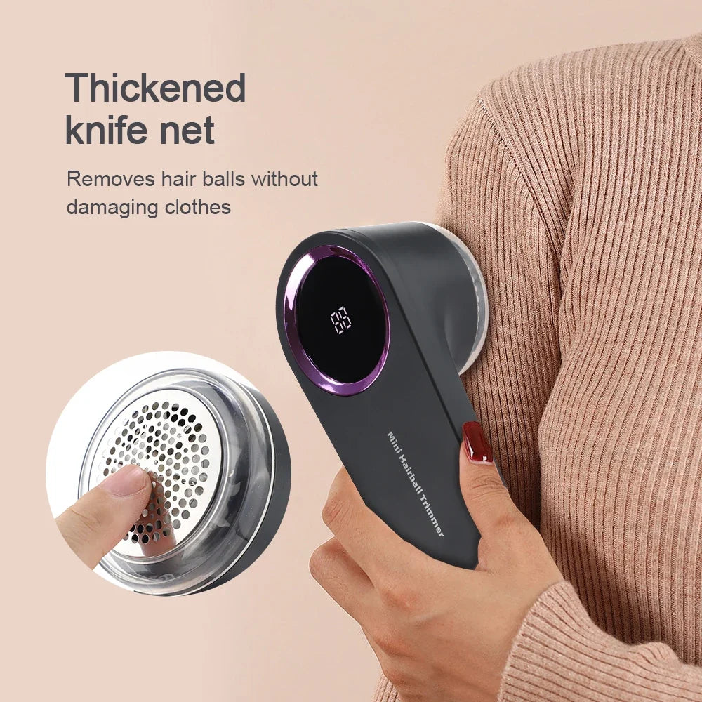 Battery-Powered Fabric Lint Remover Travel-Friendly Clothes Shaver