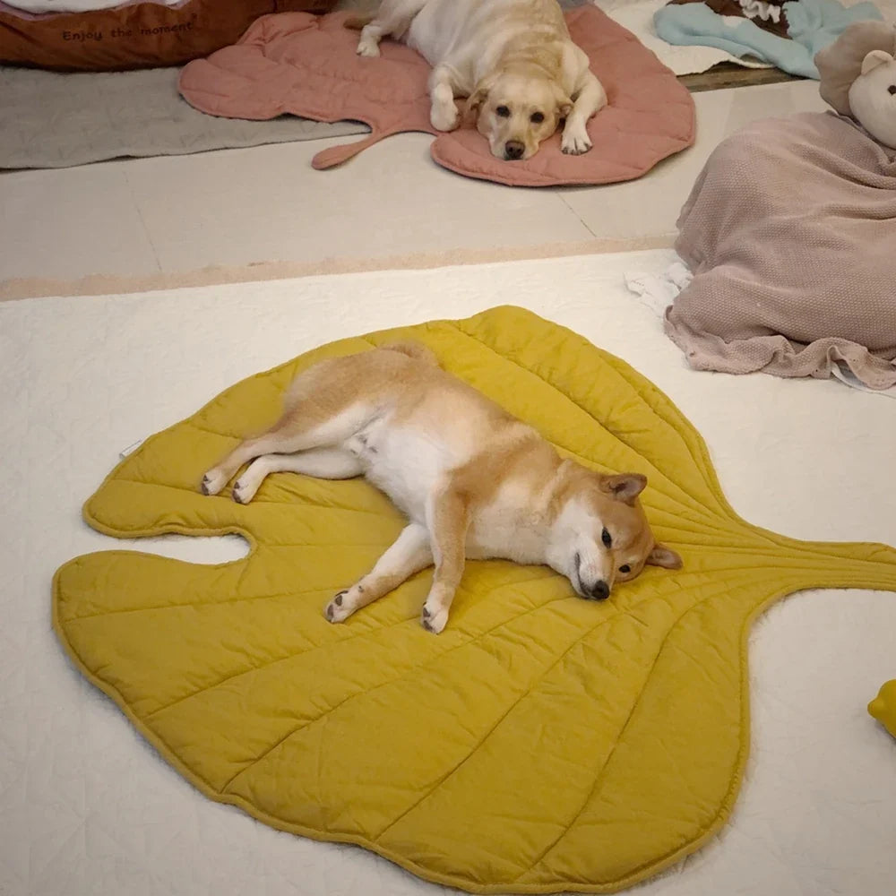 Fashion Creativity Leaf Heart Shaped Blanket Carpet for Child Pet Cat Dog Mat Household Decor
