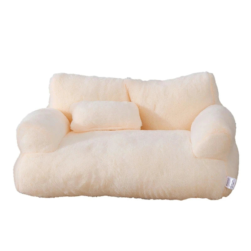 Cat Bed Sofa Style Plush Pet Nest Winter 2025 Cozy Warm Lounger, Safe Snuggle Spot For Compact Pets