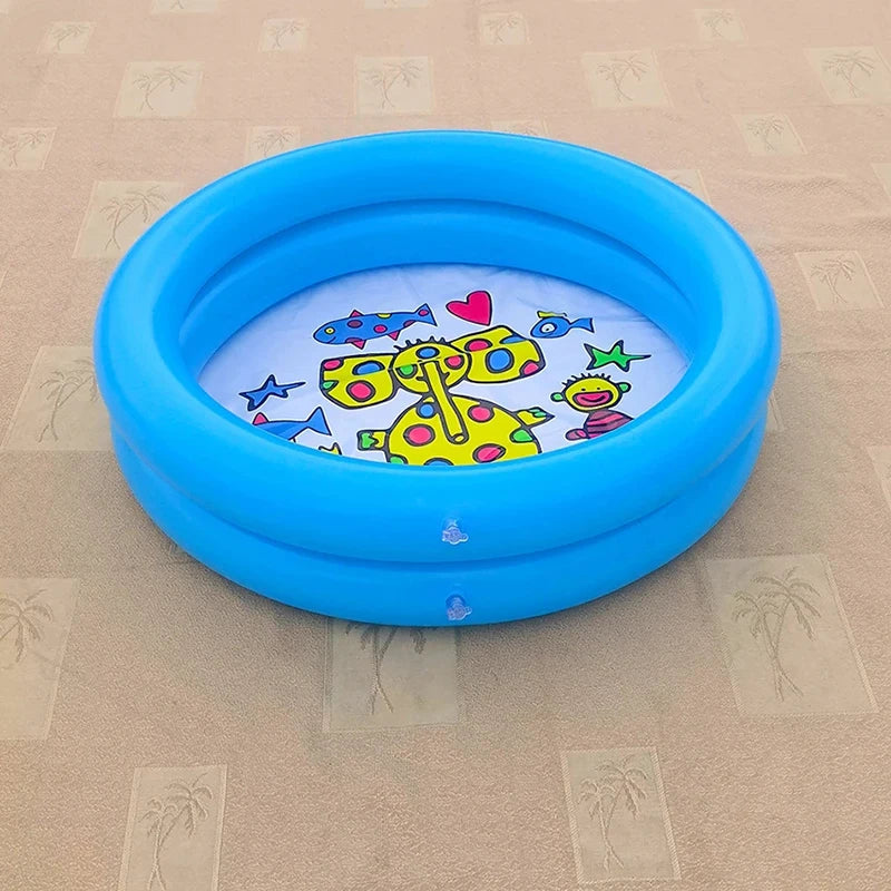 Inflatable Round Swimming Pool for Kids, Travel-Friendly PVC Mini Pool for Indoor and Outdoor Use, Simple Setup, Sturdy and Spacious