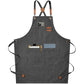 Canvas Apron Flexible Crossback Work Apron For Kitchen Chef Restaurant Cafe Fall 2025 Sturdy Pockets