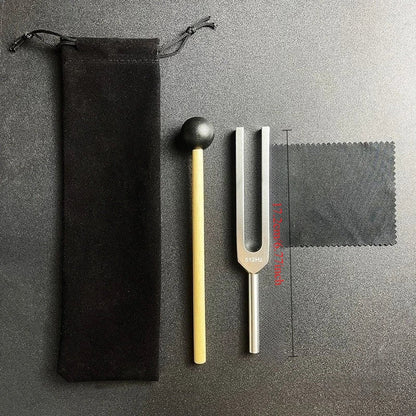 Chakra Healing Tuning Fork Kit 128Hz 512Hz - Aluminum Alloy Sound Therapy Tools for Yoga and Meditation