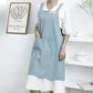 Apron Cotton Linen Minimalist Japanese Korean Kitchen And Florist Apron Fall 2025 Breathable Sturdy