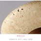 Travertine Japandi Ceiling Light Wood Cap Round Mid Century Lamp