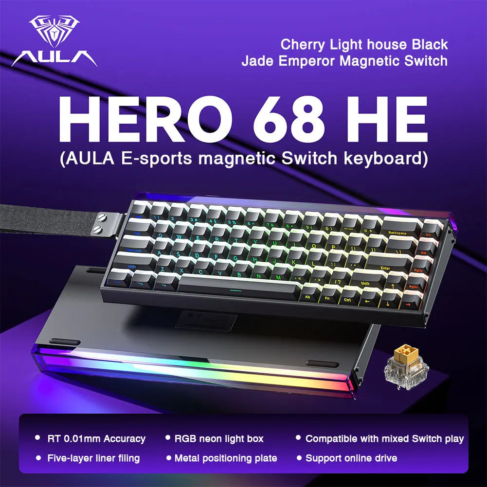 Mechanical Gaming Keyboard 68 Key RGB Travel-Friendly Esports