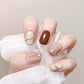 Press On Nails Short Square White Minimalist False Nail Tips Kit Spring 2026 Reusable