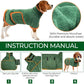 Microfiber Dog Bathrobe Towel - Flexible Absorbent Coat for Cats & Dogs, Pet Grooming Maintenance