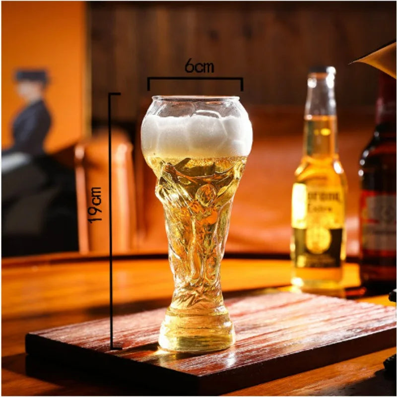 Beer Glass Cup Soccer Themed Top-Grade Trophy Style For Man Cave Decor Fall 2026 Gift For Football Fans